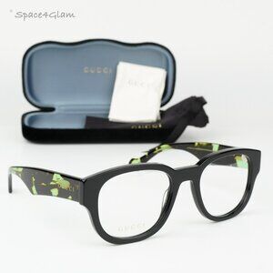 BRAND NEW Gucci GG1429O 003 Black Green Havana Square Men Eyeglasses GG 1429O